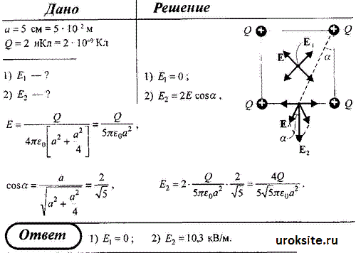 Заряды q и q расположены так как показано на рисунке 70 заряд q 2